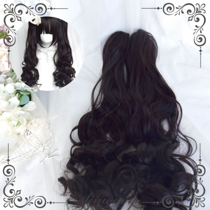 Black Bobo Hair and Ponytails Series Lolita Wig