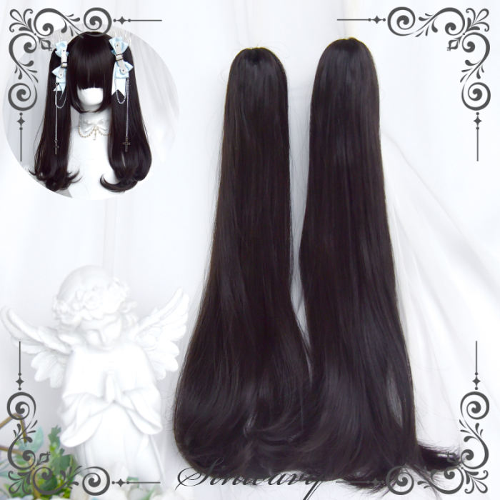Black Bobo Hair and Ponytails Series Lolita Wig