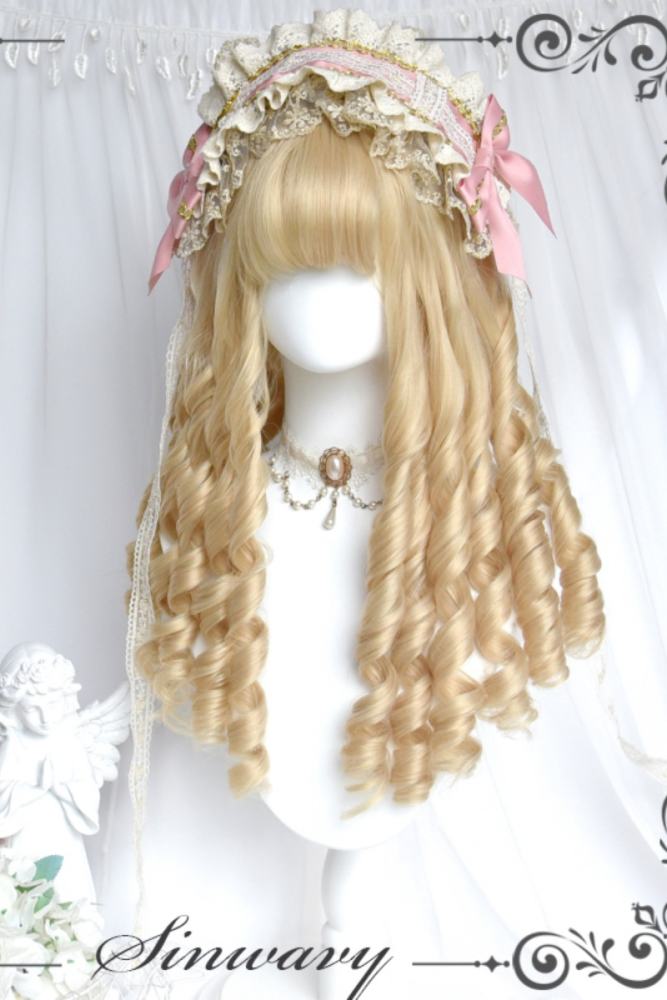 Golden Princess Long Roman Curl Hair Lolita Wig