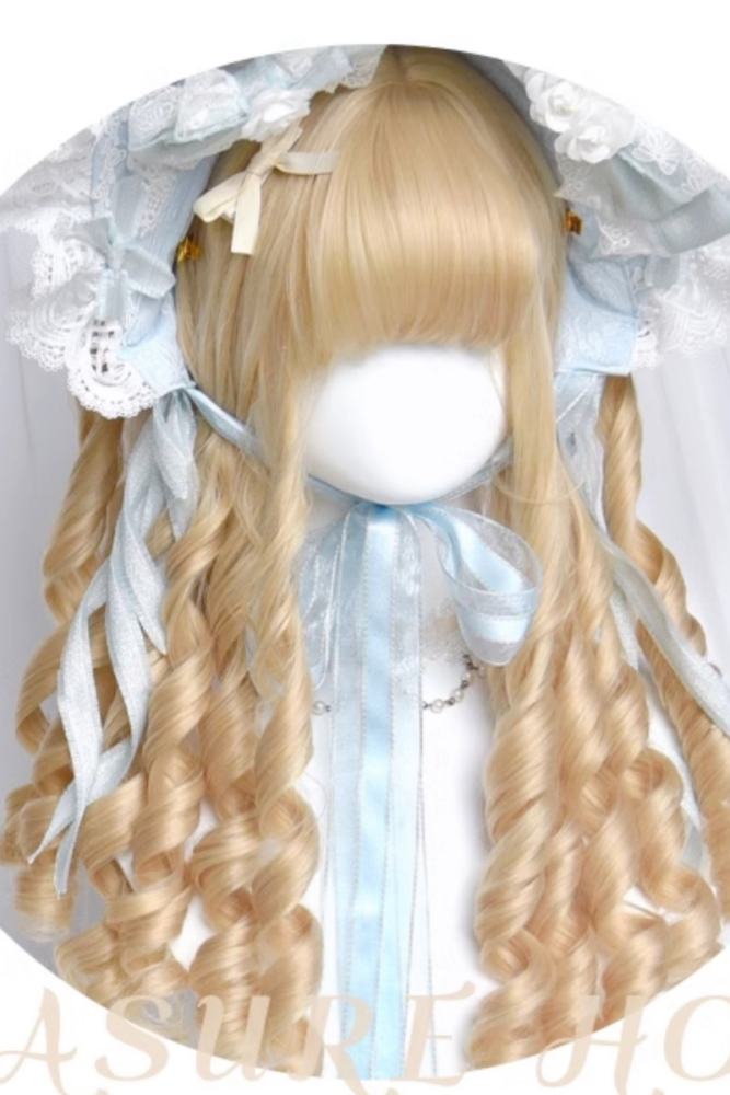 Golden Princess Long Roman Curl Hair Lolita Wig