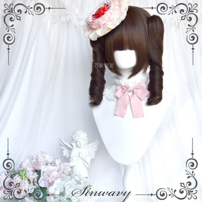 Sweet Short Hair and Roman Curl Ponytails Lolita Wig