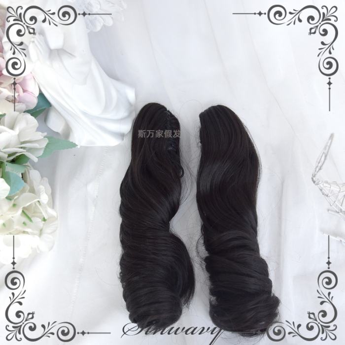 Sweet Short Hair and Roman Curl Ponytails Lolita Wig