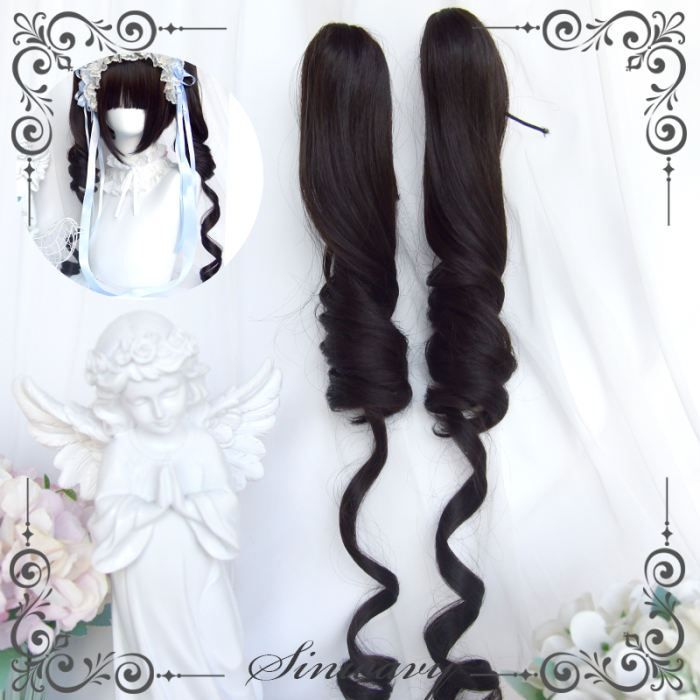 Black Bobo Hair and Ponytails Series Lolita Wig