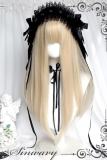 Beige Princess Long Straight Hair and Sideburns Lolita Wig