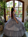 Diamond Honey Moonlight Lover Blue Fluffy Princess Prom Dress