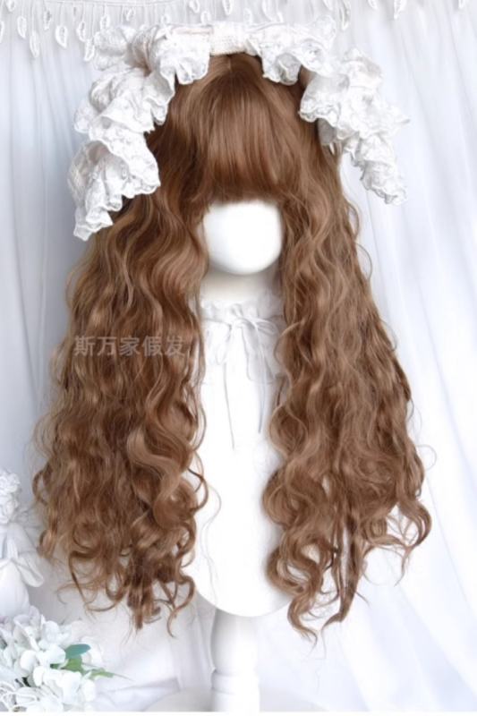 Retro Brown Doll Long Curl Hair Lolita Wig