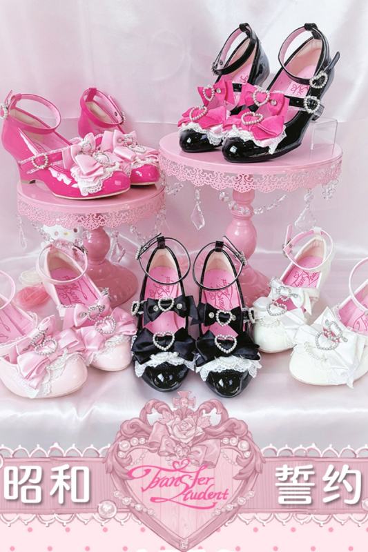Heart Bow High Heels Lolita Shoes