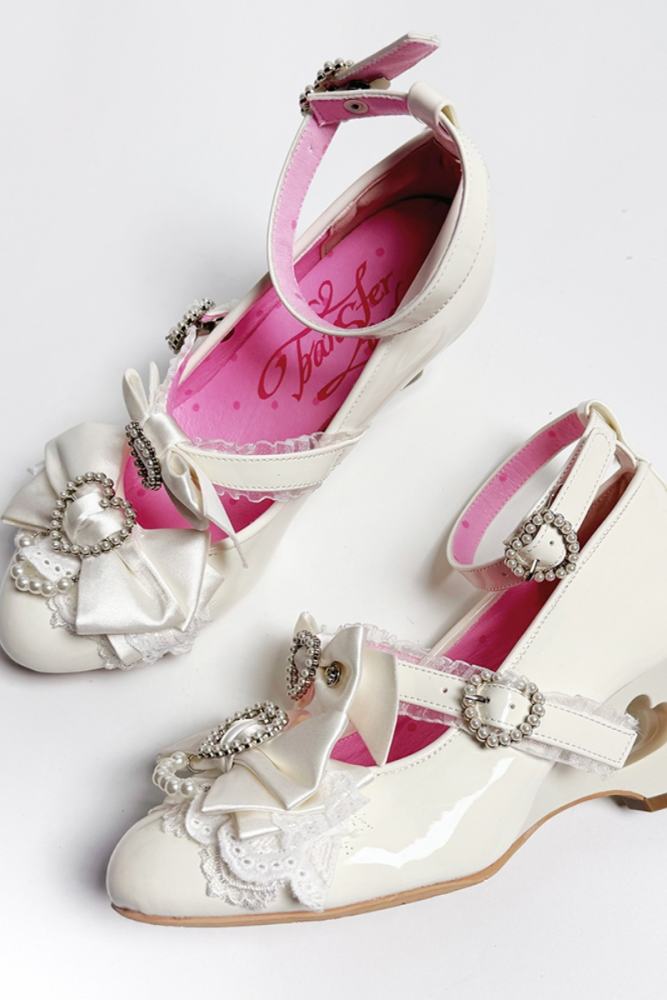Heart Bow High Heels Lolita Shoes