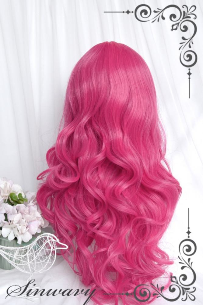 Sweet Cartoon Pitaya Red Long Curl Wig