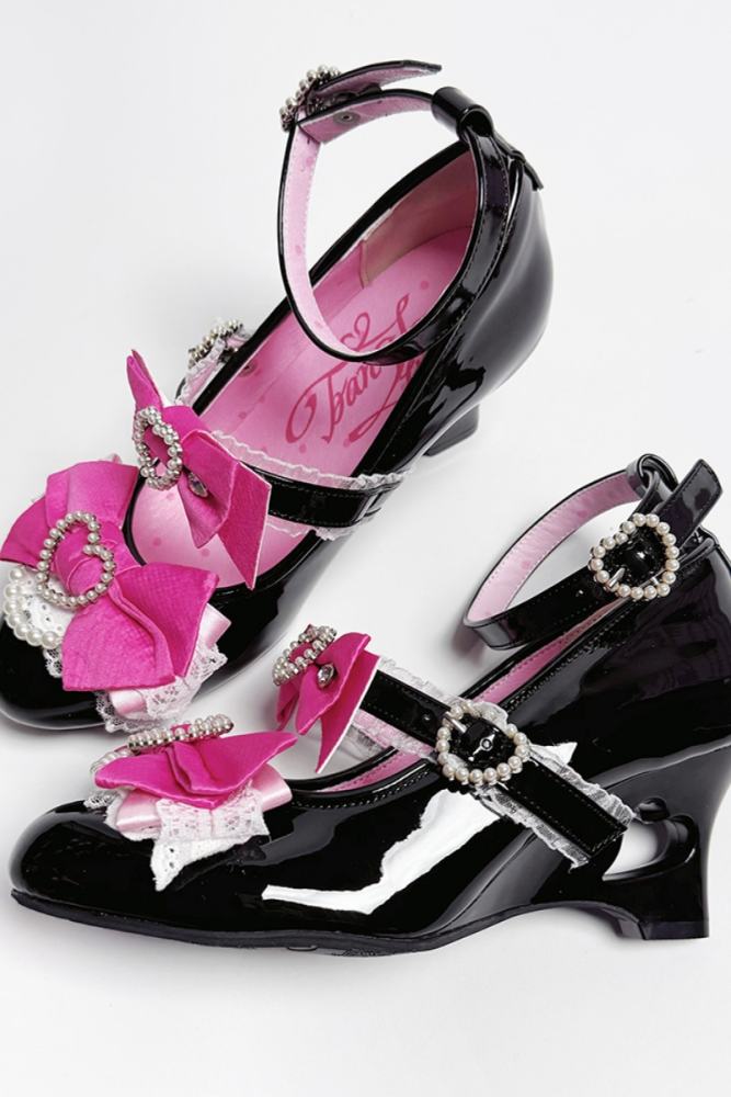Heart Bow High Heels Lolita Shoes