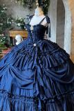 Diamond Honey Moonlight Lover Blue Fluffy Princess Prom Dress