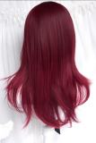 Sweet Cool Dark Red Tiered Mid Hair Lolita Wig