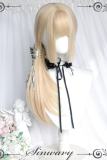 Beige Princess Long Straight Hair and Sideburns Lolita Wig