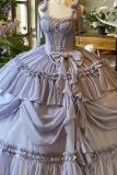 Diamond Honey Moonlight Lover Blue Fluffy Princess Prom Dress