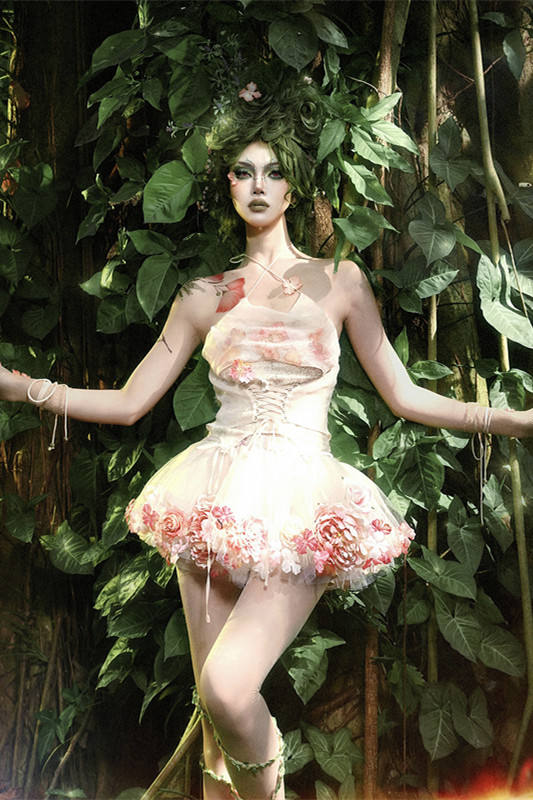 Blood Supply Spring Spirit and Flower Coat, Top and Necklace