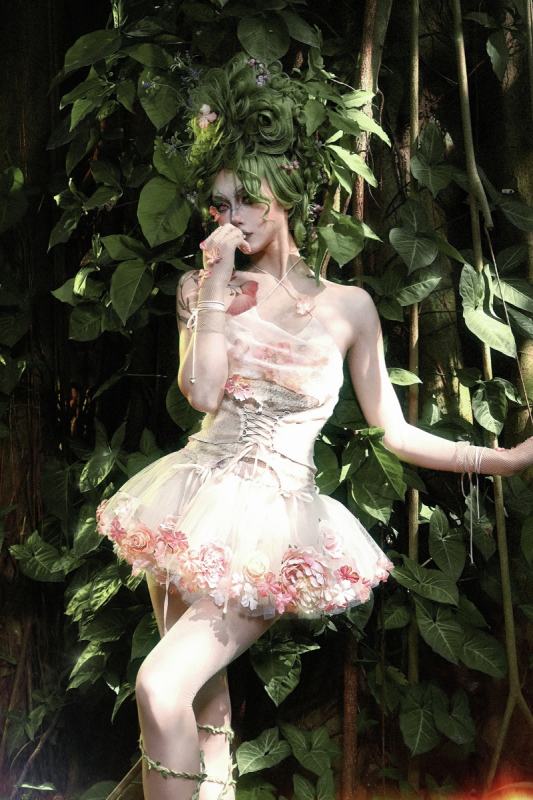 Blood Supply Spring Spirit and Flower Coat, Top and Necklace