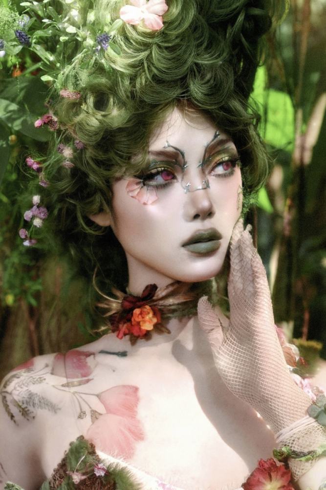 Blood Supply Spring Spirit and Flower Coat, Top and Necklace