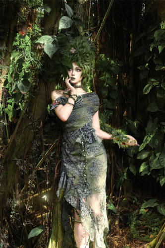 Blood Supply Spring Spirit and Flower Strapless Dress and Necklace