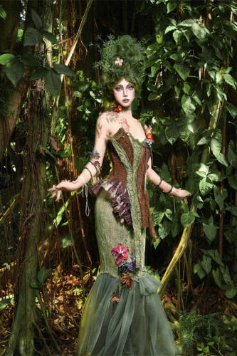 Blood Supply Spring Spirit and Flower Fishtail Skirt, Corset, Brooch, Skirt