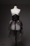 Lilith House Horrible Wonderland Lolita Corset with Blood Stained Lace Irregular Tailing