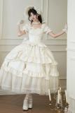 Withpuji Letter and Poetry White Set Hime Lolita Dress