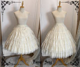 Forest Song White, Beige, Black Lace Underskirt