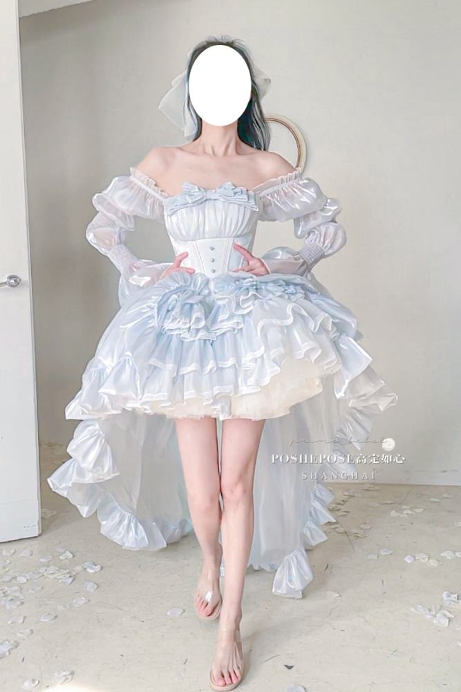 green emerald velvet dress Sundew Romantic Princesscore Pearl Decorated Spring Fairy Dress
