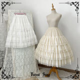 Forest Song White, Beige, Black Lace Underskirt