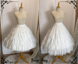 Forest Song White, Beige, Black Lace Underskirt