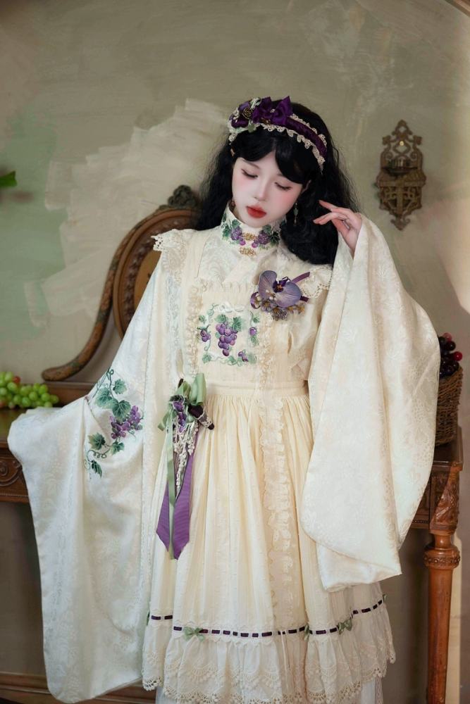 Vineyard Hanfu Qi Lolita Dress Top Apron