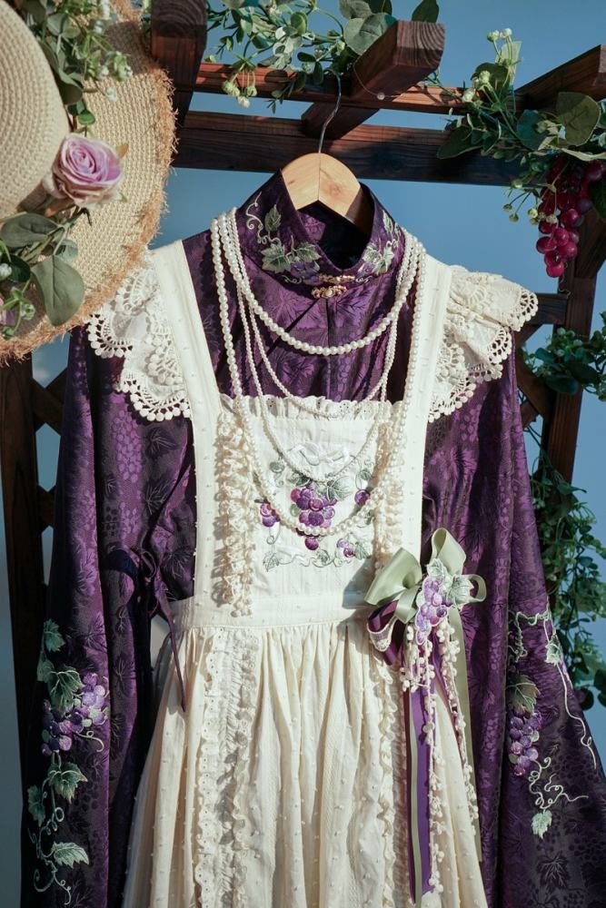 Vineyard Hanfu Qi Lolita Dress Top Apron