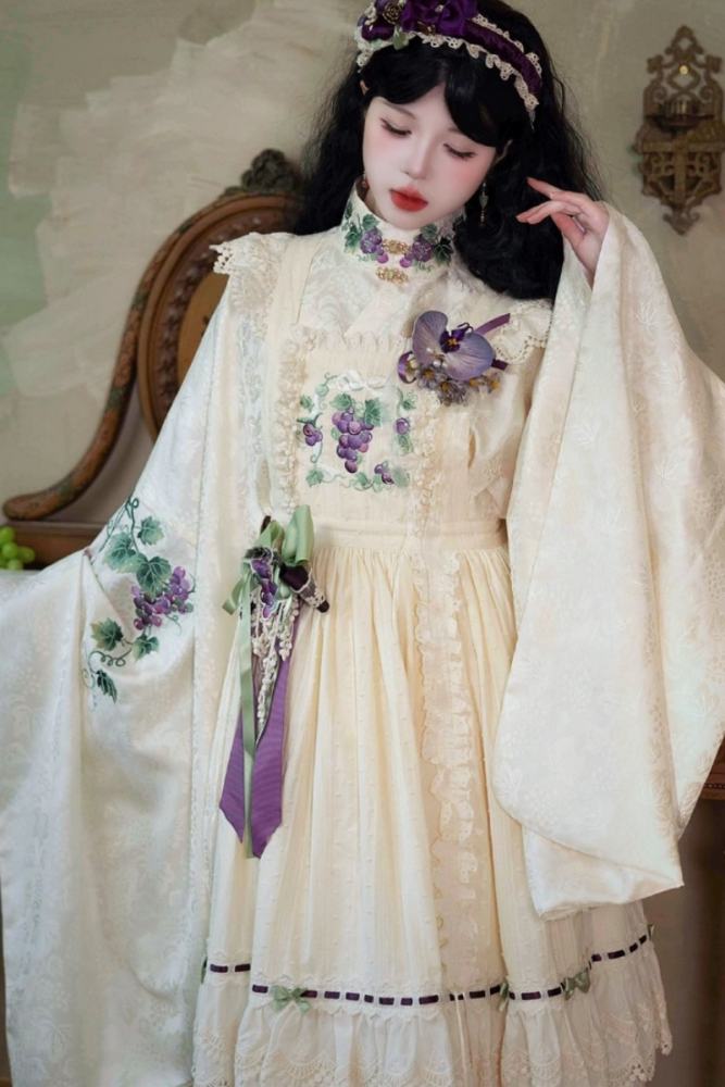 Vineyard Hanfu Qi Lolita Dress Top Apron