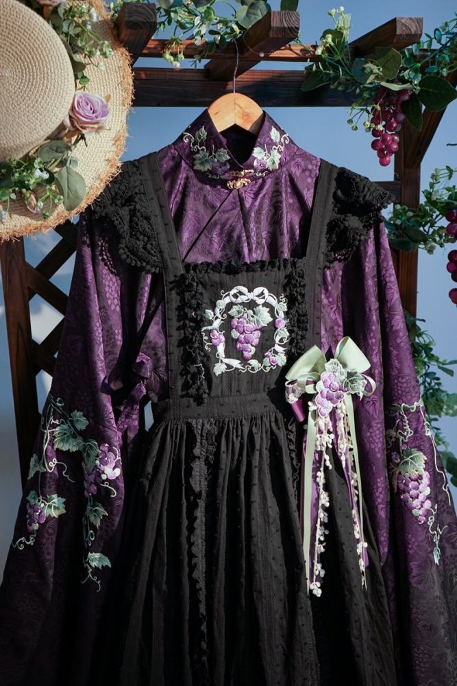 Vineyard Hanfu Qi Lolita Dress Top Apron