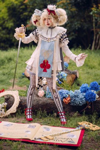 Lizbird Poker Doll Top Pants Fake Collar Ouji Fashion