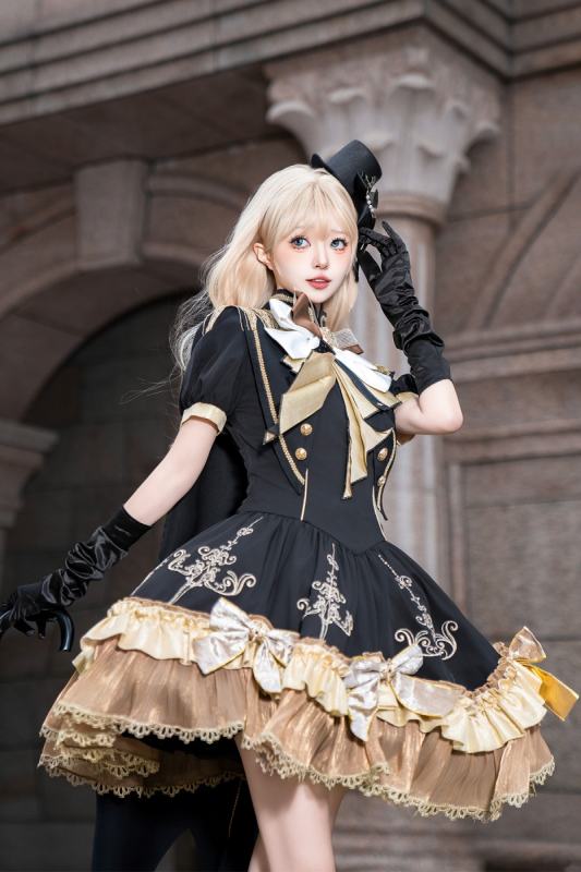 Gilded Oath Shawl One Piece Lolita Dress
