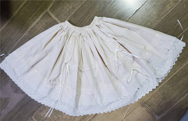 45-80cm Embroidery Cotton Lolita Underskirt