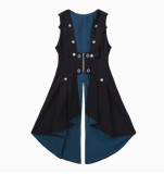 Music in Darkness Ouji Lolita Blouse, Short Pants, Long Vest and Necktie