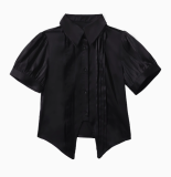 Music in Darkness Ouji Lolita Blouse, Short Pants, Long Vest and Necktie