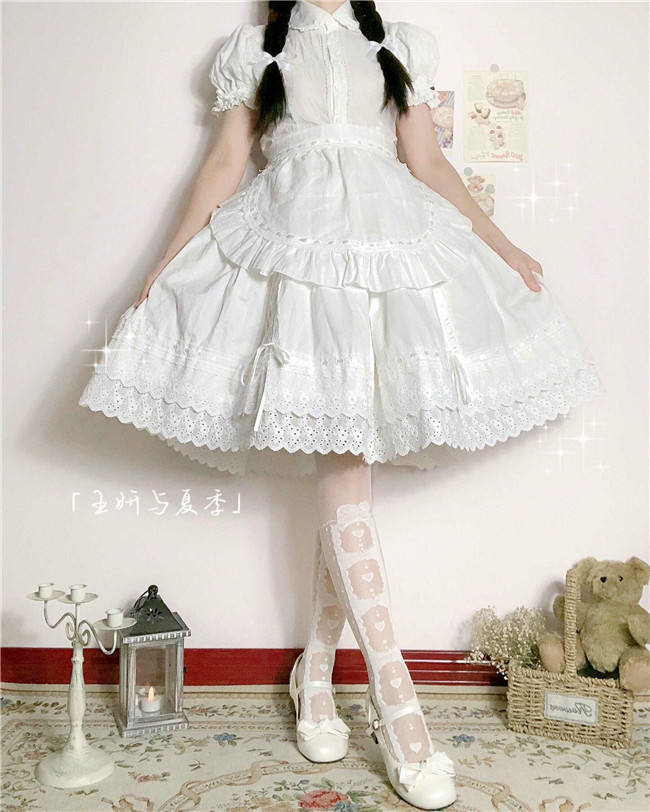 45-80cm Embroidery Cotton Lolita Underskirt