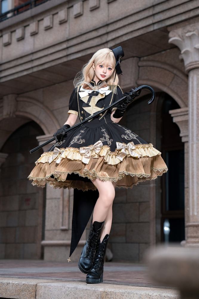 Unchartde Stars Gilded Oath Shawl One Piece Lolita Dress