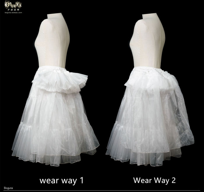 70cm Bustle Petticoat Boguta Tulle Petticoat and Detachable Bustle