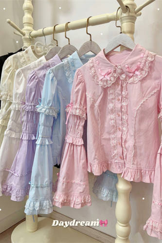 Retro Bow Lace Extended Sleeve