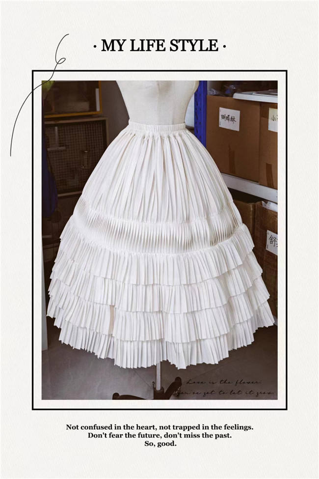 65cm/75cm/85cm Sentaro Stylable Pleated Tiered  Lolita Underskirt