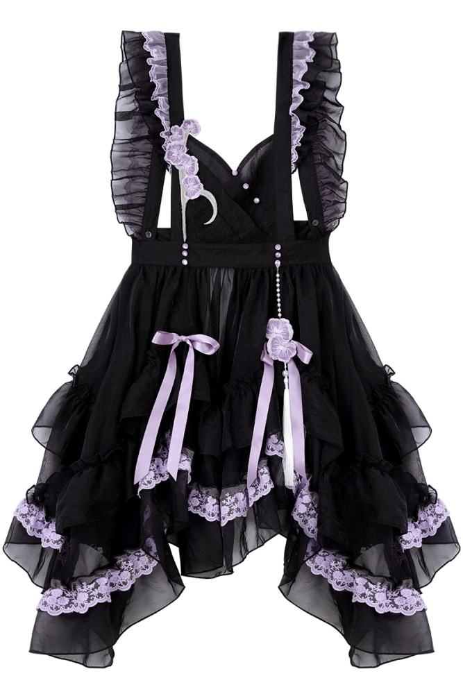 Garden of Butterfly Dream Hanfu Qi Lolita Set Dress Apron