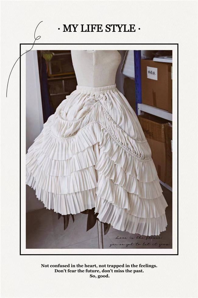 65cm/75cm/85cm Sentaro Stylable Pleated Tiered  Lolita Underskirt