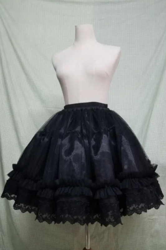 45cm/55cm/60cm Round-shaped Lolita Petticoat White/Black Available