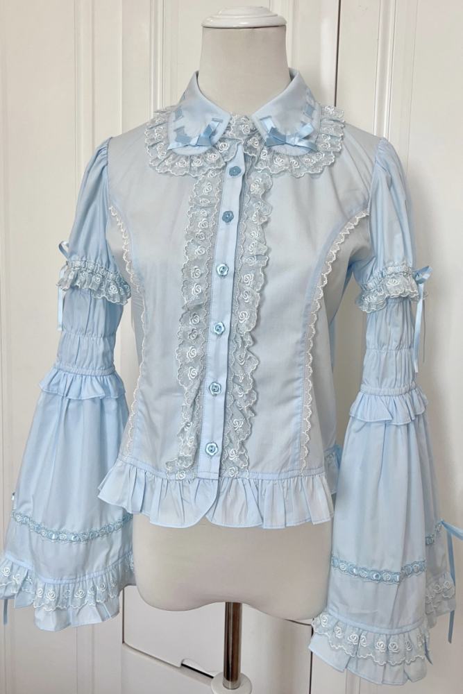 Retro Bow Lace Extended Sleeve