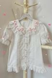 Retro Bow Lace Long and Short Sleeve Blouse