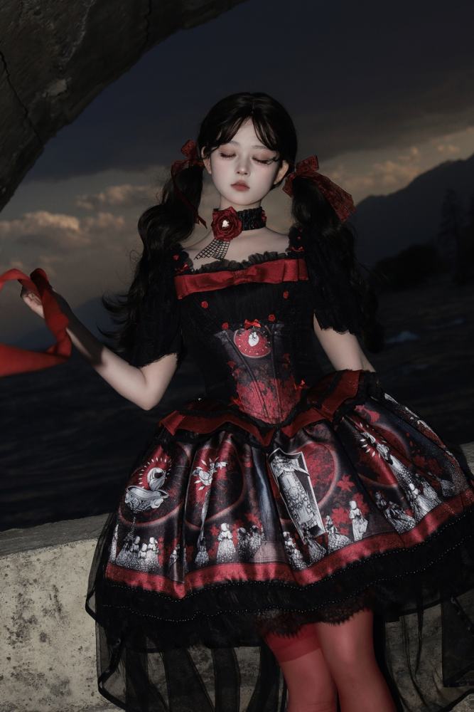 Darkmoon Corridor Plus Size Gothic Lolita Top Skirt