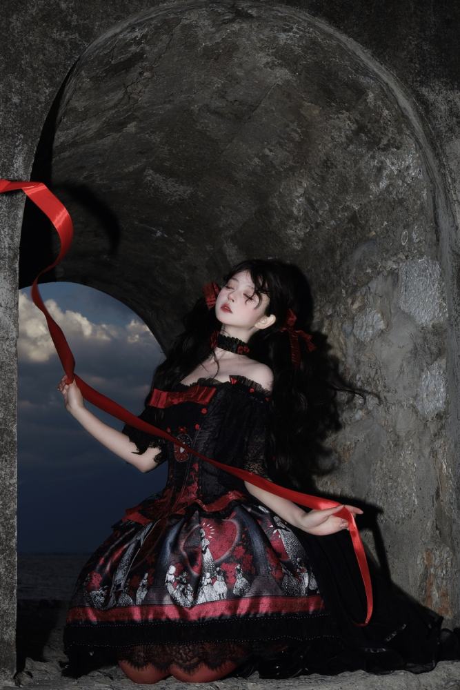 Darkmoon Corridor Plus Size Gothic Lolita Top Skirt